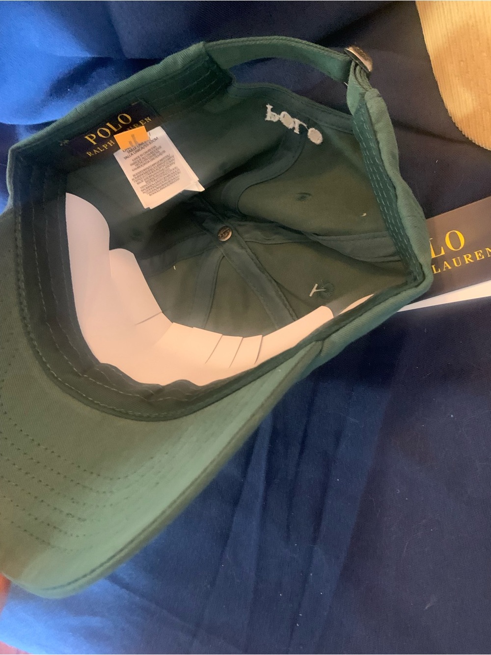 Ralph Lauren Green Polo Baseball Hat with white Pony - Picture 5 of 11